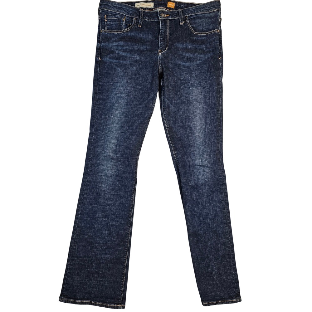 Pilcro and the Letterpress Stet Slim Straight Jeans Dark Wash Blue Size 32